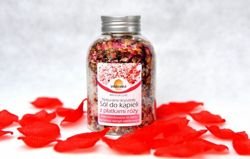 Krystaliczna sól kąpielowa płatki róż  butelka 500g premium