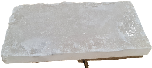 Cegła solna himalajska biała, jedna strona naturalna, 2,5x10x20 cm