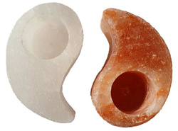Świecznik solny "yin yang white&red"