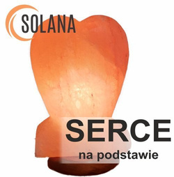 Lampa solna himalajska serce na podstawie