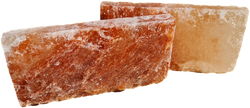 Cegła solna himalajska pomarańczowa, jedna strona naturalna, 2,5x10x20 cm