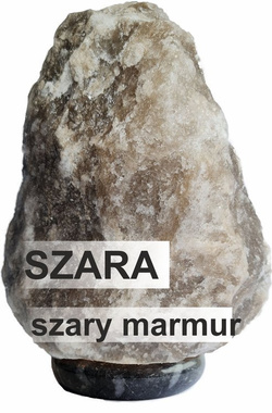 Lampa solna 2-3kg szara sól podstawaz szary marmur