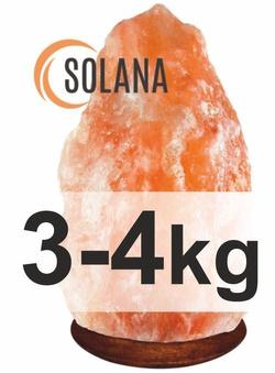 Klosz z soli himalajskiej o wadze 3-4 kg z podstawą z drewna