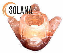 Świecznik solny tulipan himalajski sól premium