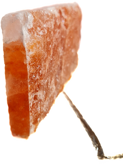 Cegła solna himalajska pomarańczowa, jedna strona naturalna, 2,5x10x20 cm