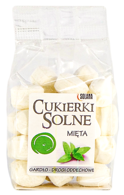 Cukierki solne miętowe solankowe z solą kamienną