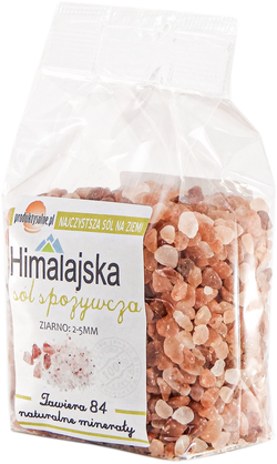 Sól himalajska jadalna ziarno 2-5mm 600g premium