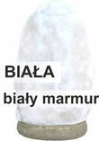 Lampa solna biała sól 2-3kg podstawa biały marmur