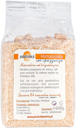 Sól himalajska jadalna bardzo drobna 600g premium