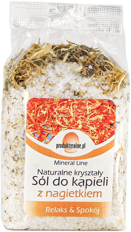 Krystaliczna sól kąpielowa nagietek 300g premium
