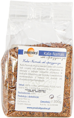 Kala-Namak czarna sól indyjska drobna 300g premium