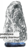 Lampa solna 2-3kg szara sól podstawa szary marmur