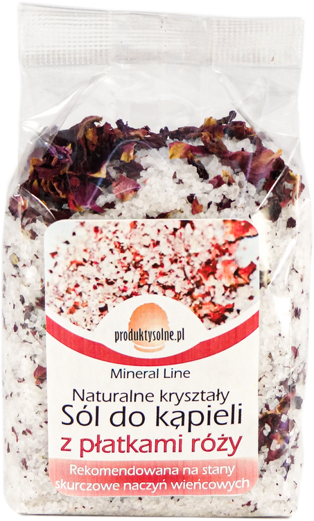 Krystaliczna sól kąpielowa płatki róż 600g premium