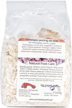 Peeling do stóp gruby sól himalajska 500g premium