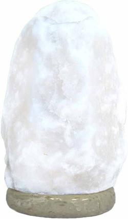 Lampa solna biała sól 2-3kg podstawa biały marmur