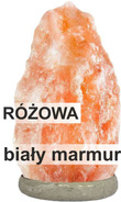 Lampa solna 4-5 kg podstawa biały marmur jonizator