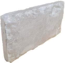 Cegła solna himalajska biała, jedna strona naturalna, 2,5x10x20 cm