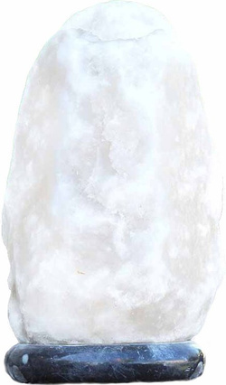 Lampa solna 3-4 kg biała sól podstawa szary marmur
