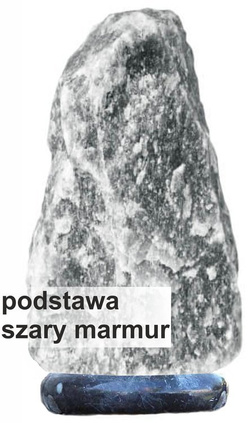 Lampa solna 2-3kg szara sól podstawa szary marmur
