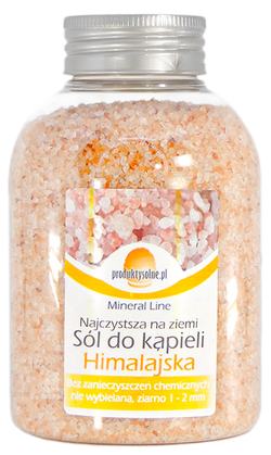 Himalajska krystaliczna sól kąpielowa butelka 600g