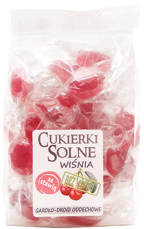 Cukierki solne bez cukru wiśniowe sól himalajska