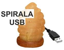 Lampa Solna USB spirala sól himalajska kolorowa
