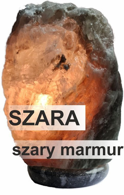 Lampa solna 4-5 kg szara sól podstawa szary marmur