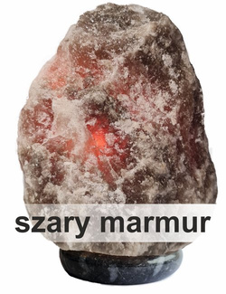 Lampa solna 4-5 kg szara sól podstawa szary marmur