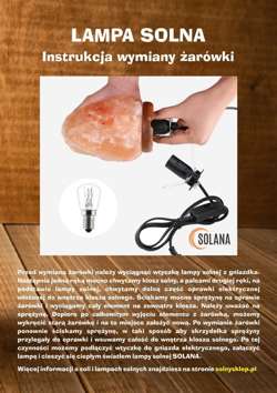 Lampa solna USB diament sól himalajska