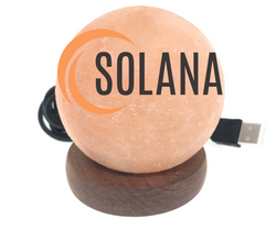 Lampa solna USB kula sól himalajska