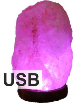 Lampa solna USB naturalna sól himalajska premium