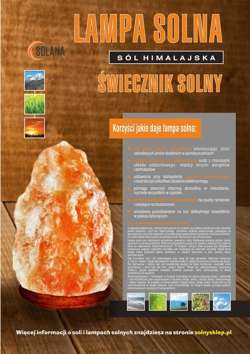 Lampa solna himalajska naturalna 25-30kg jonizator